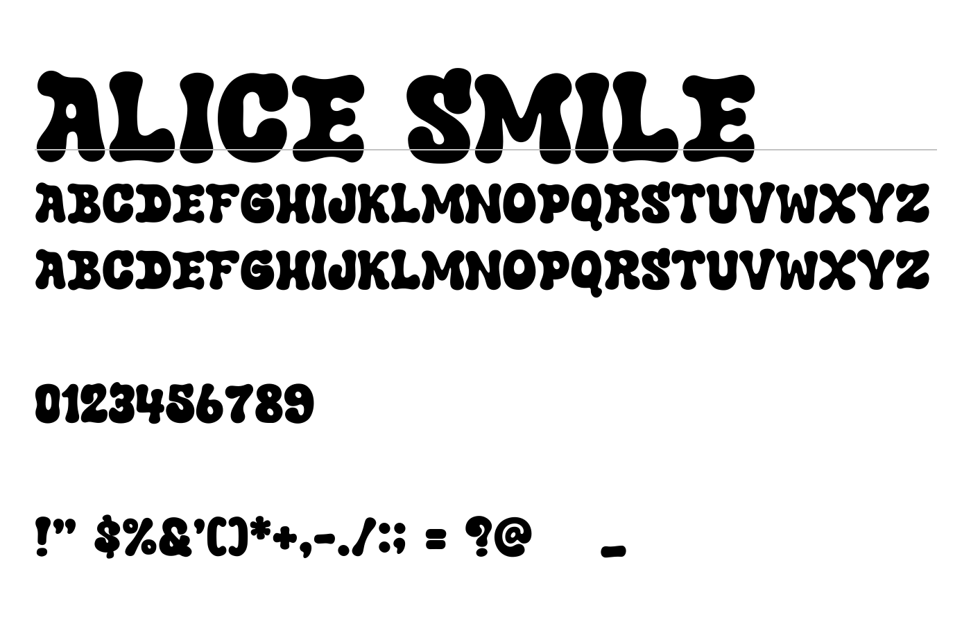Alice Smile Font preview