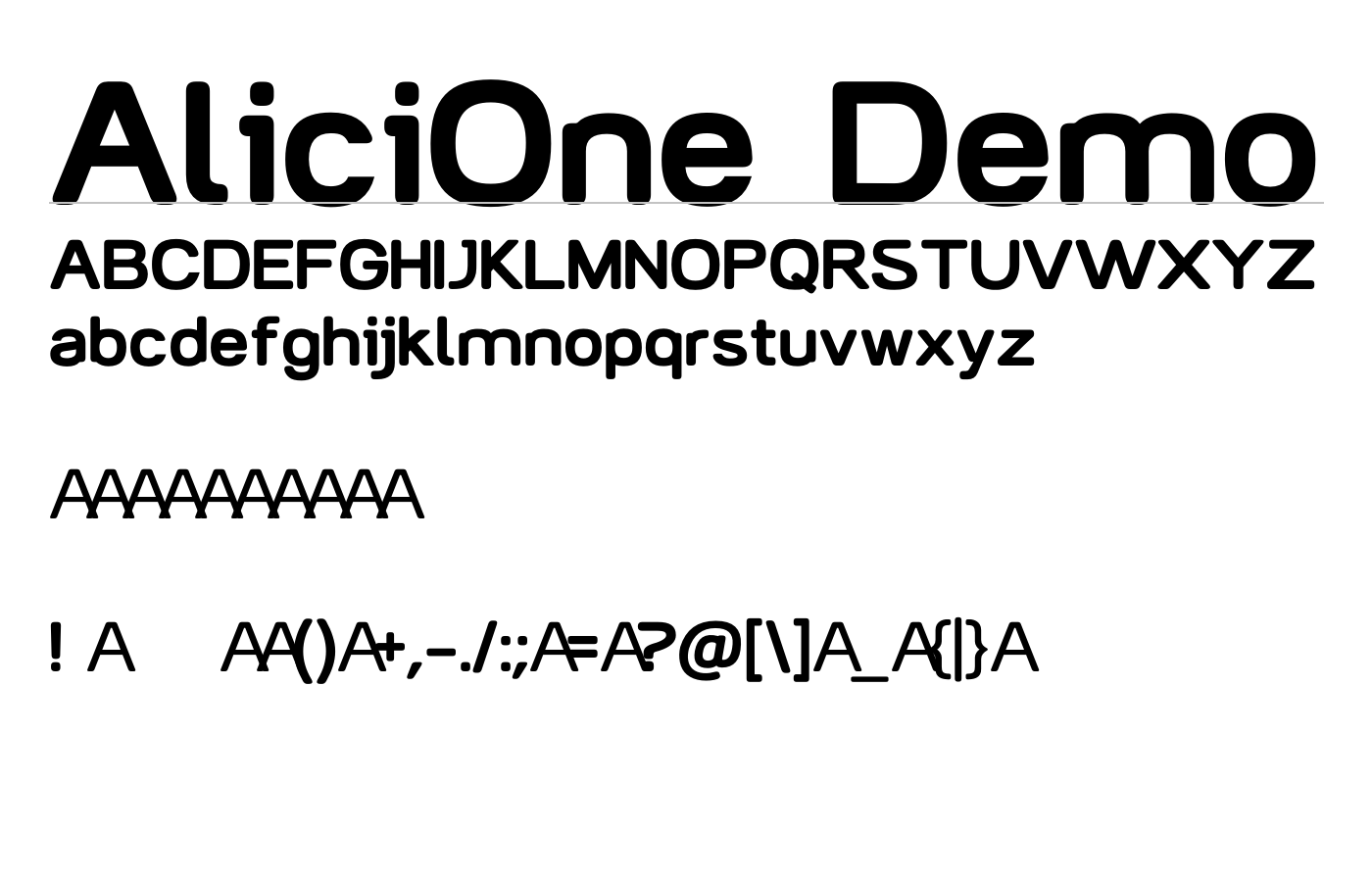 AliciOne Demo Font preview