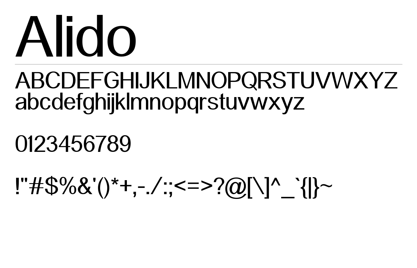 Alido Font preview