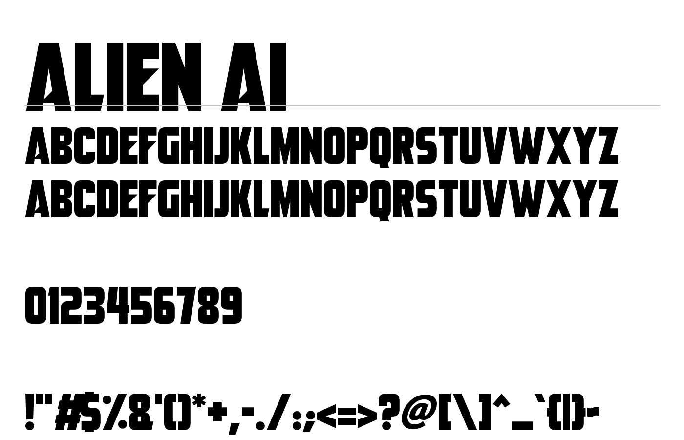 Alien AI Font preview