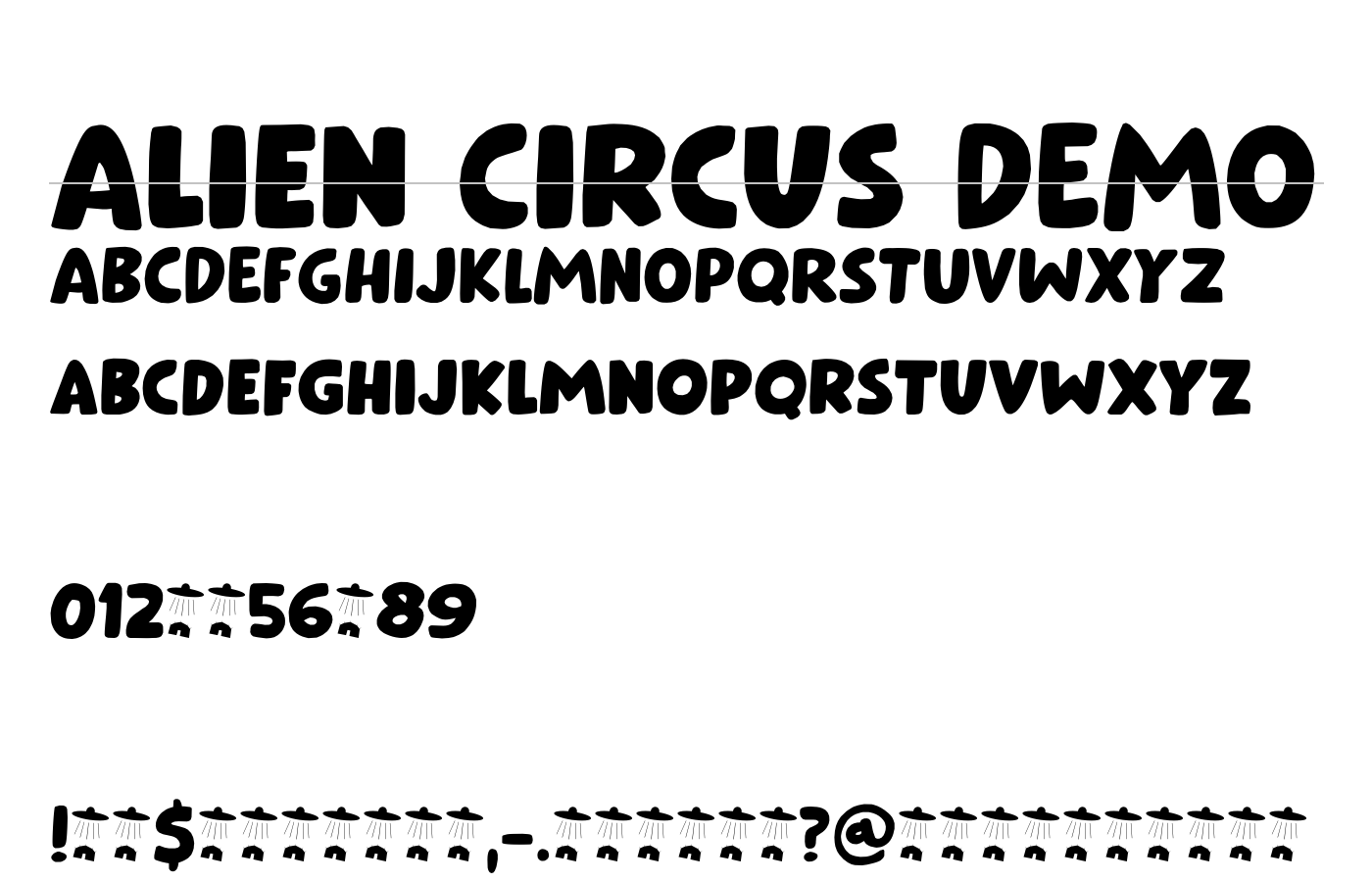 Alien Circus DEMO Font preview