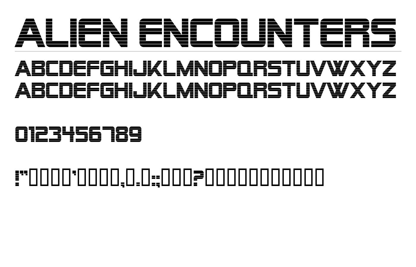 Alien Encounters Font preview