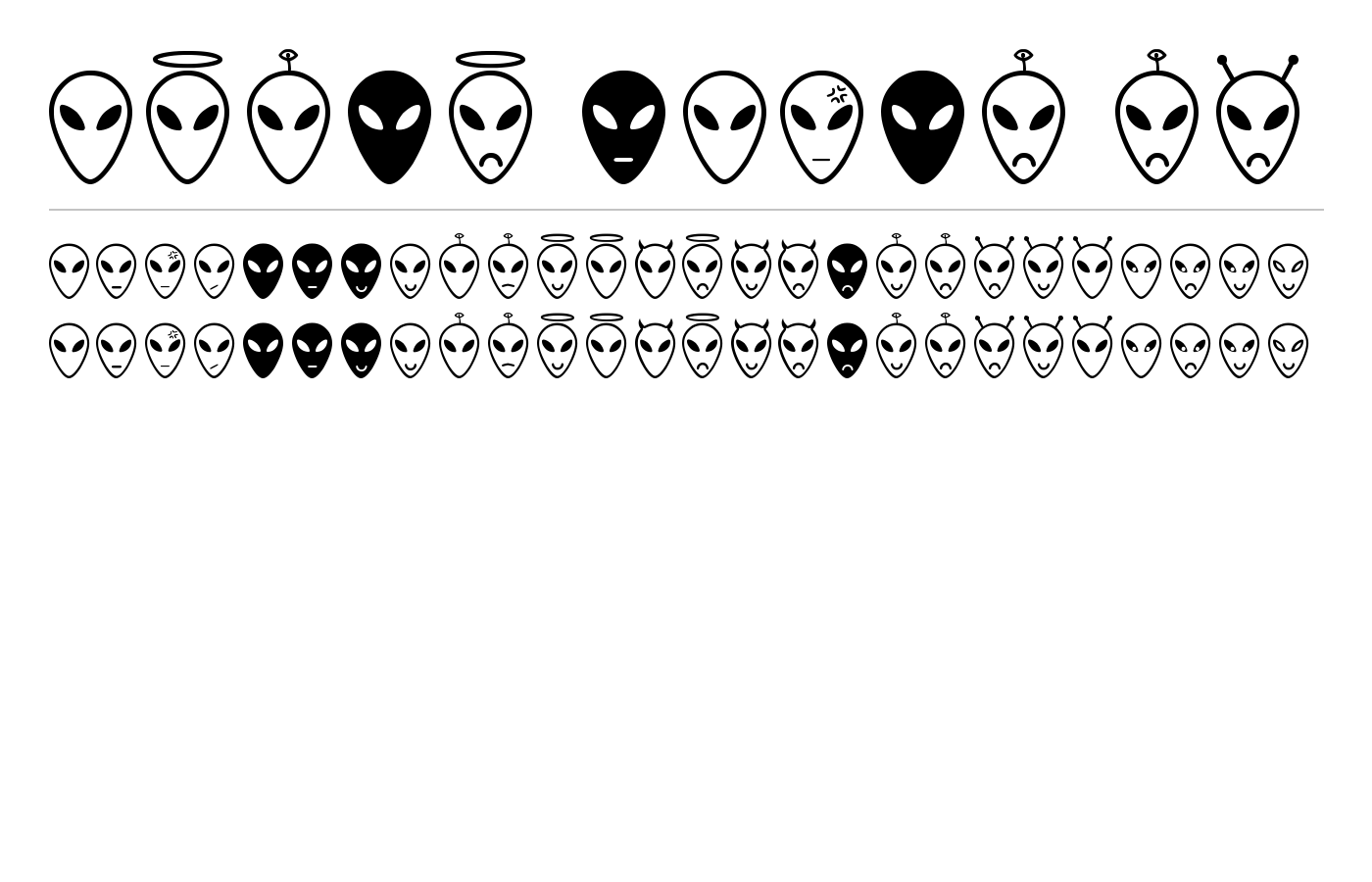 Alien faces St Font preview