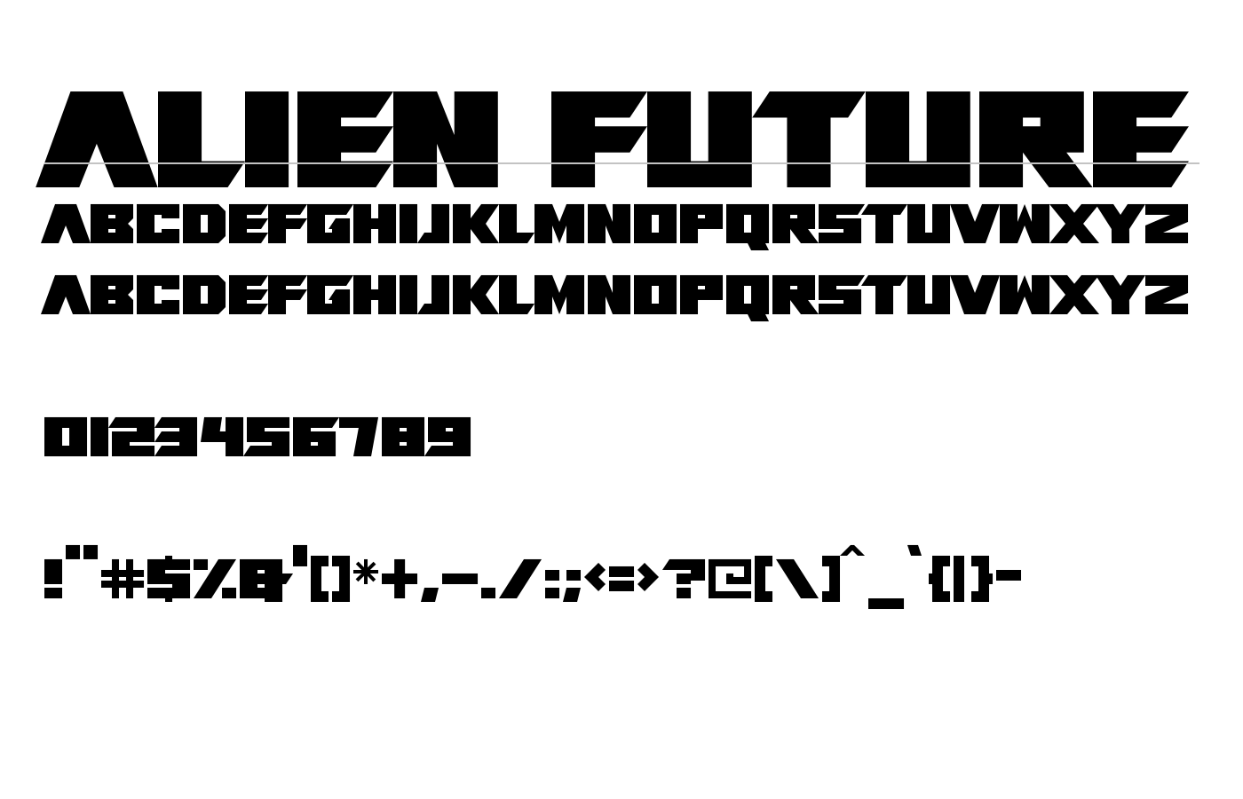 Alien Future Font preview