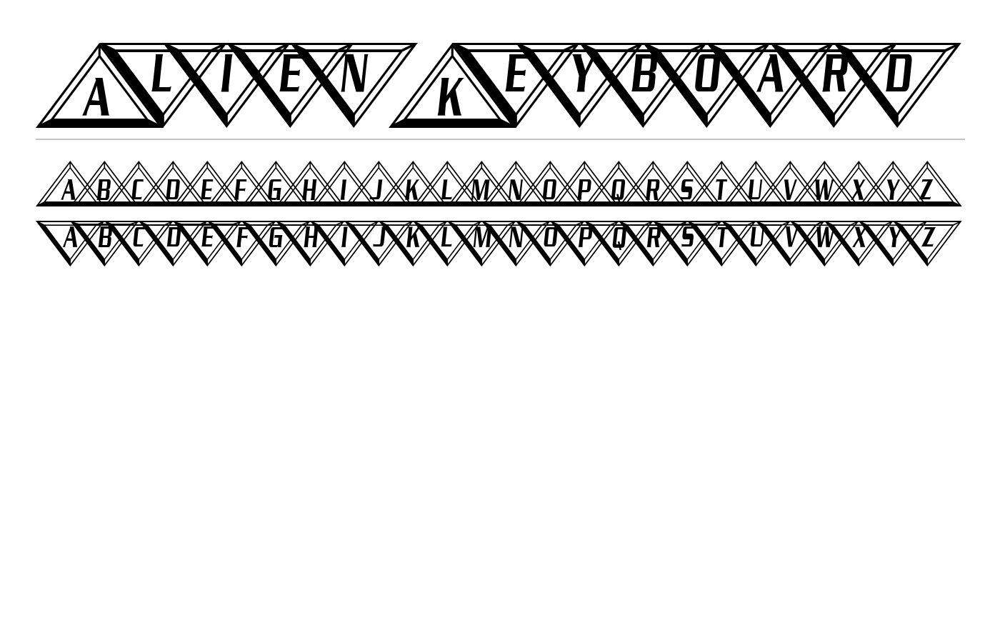 Alien Keyboard Font preview