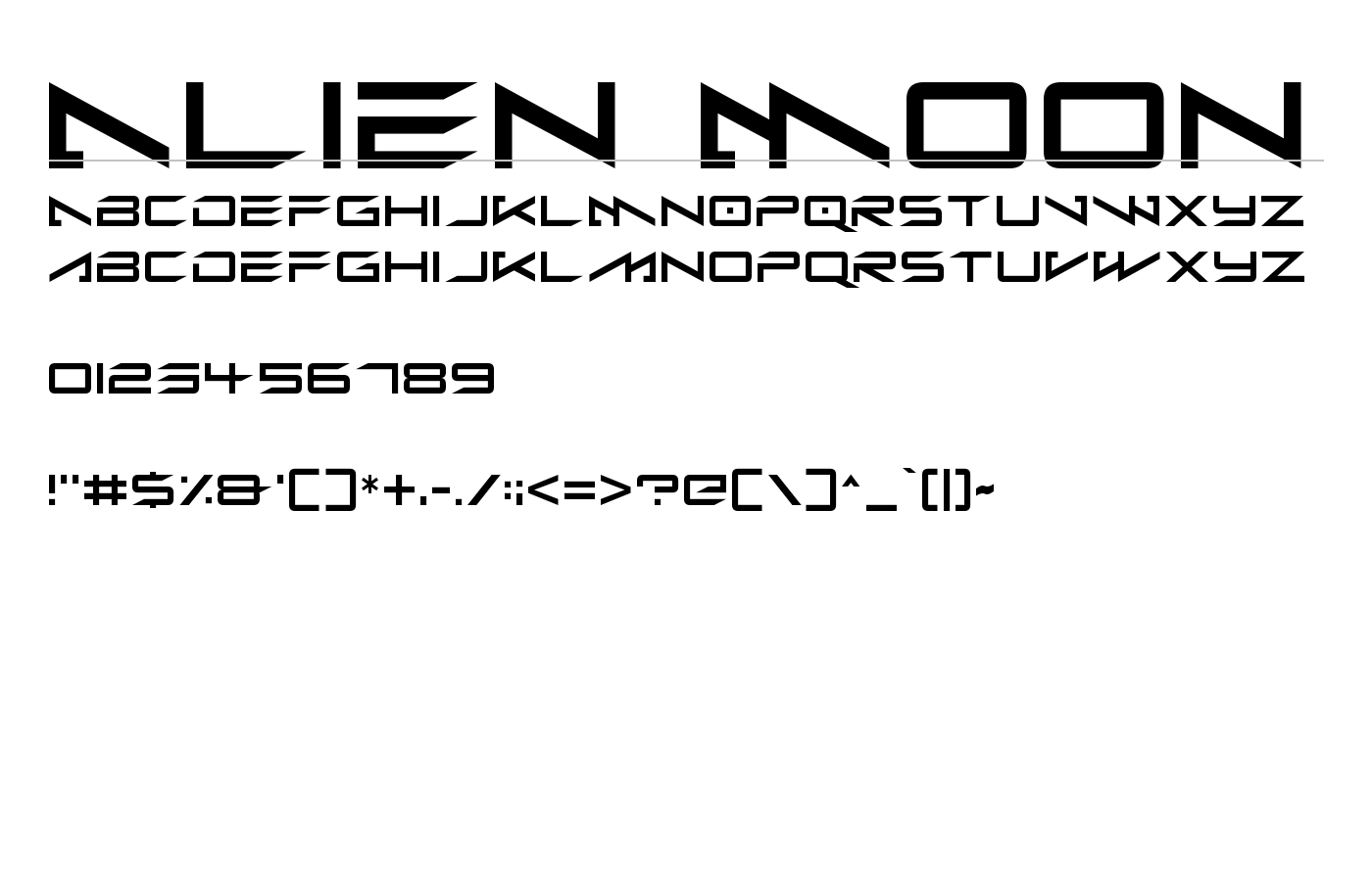 Alien Moon Font preview