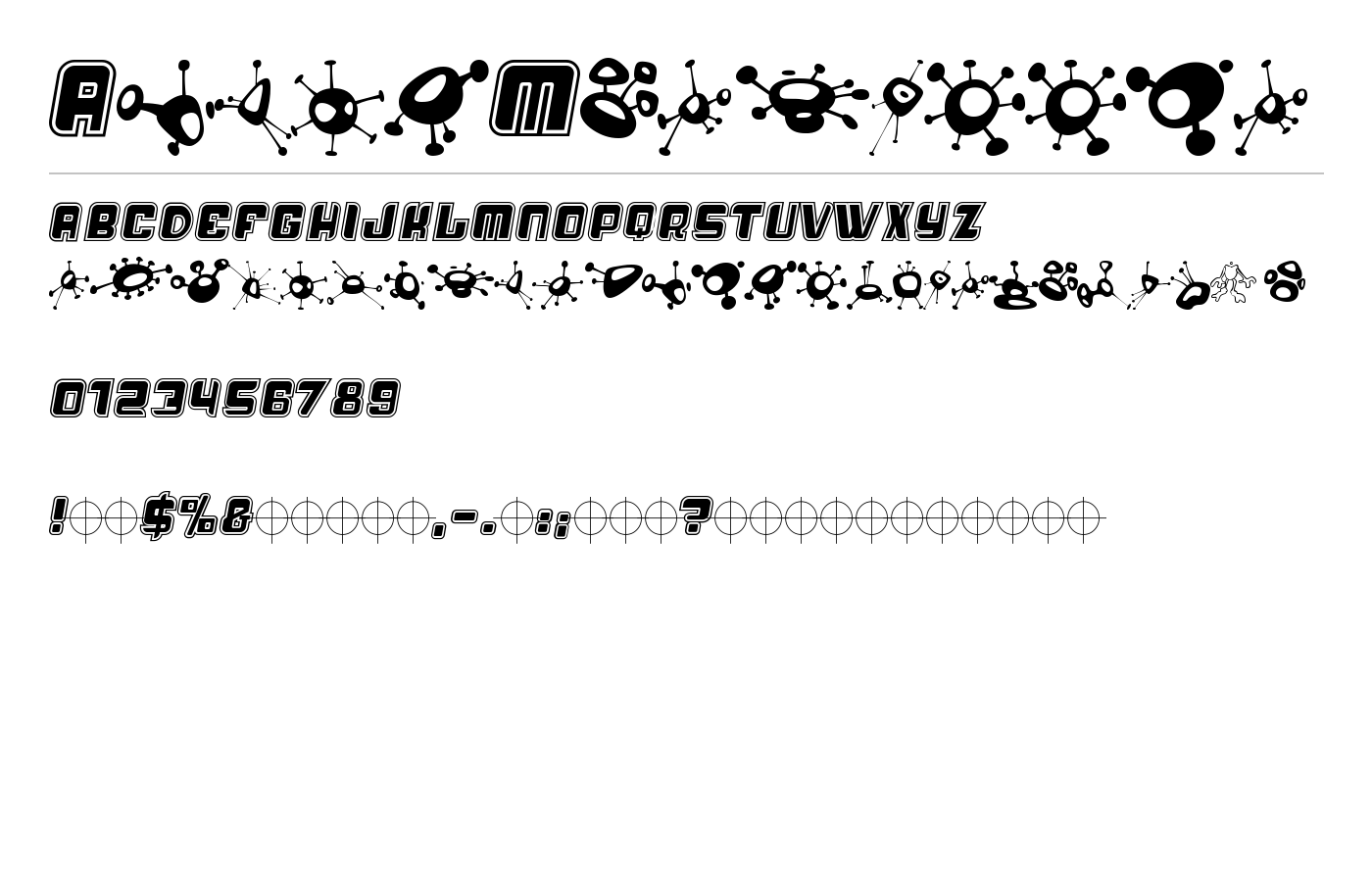 AlienMushrooms Font preview
