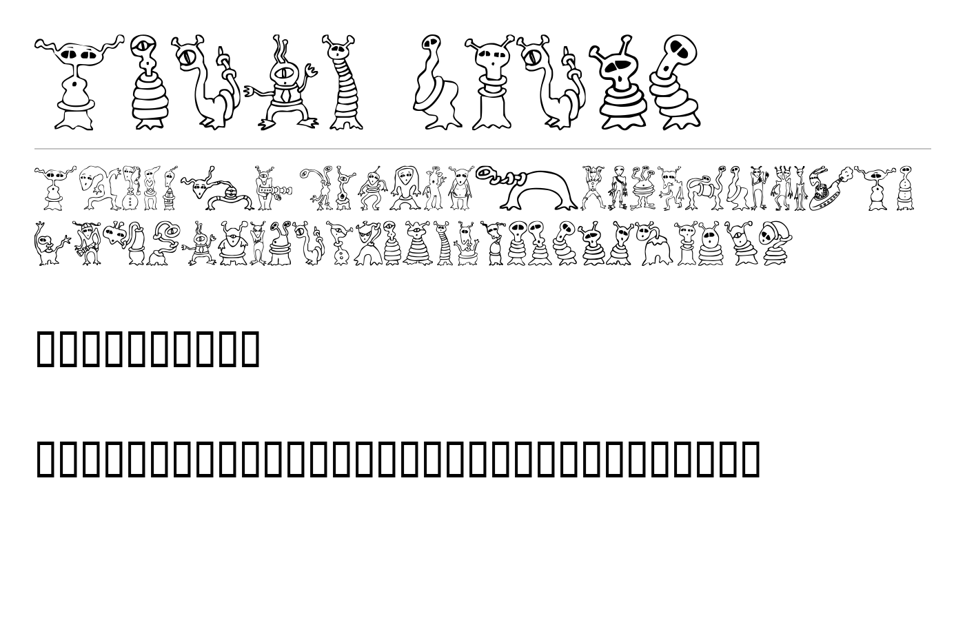 Alien Twits Font preview