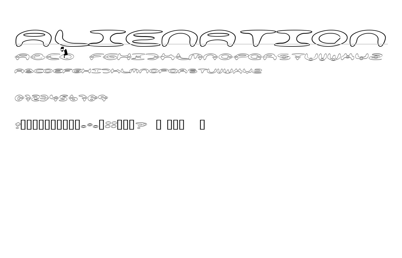 alienation Font preview