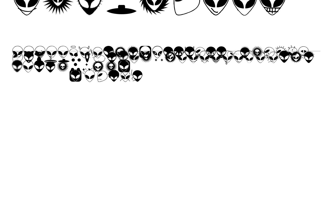 Alienator Font preview