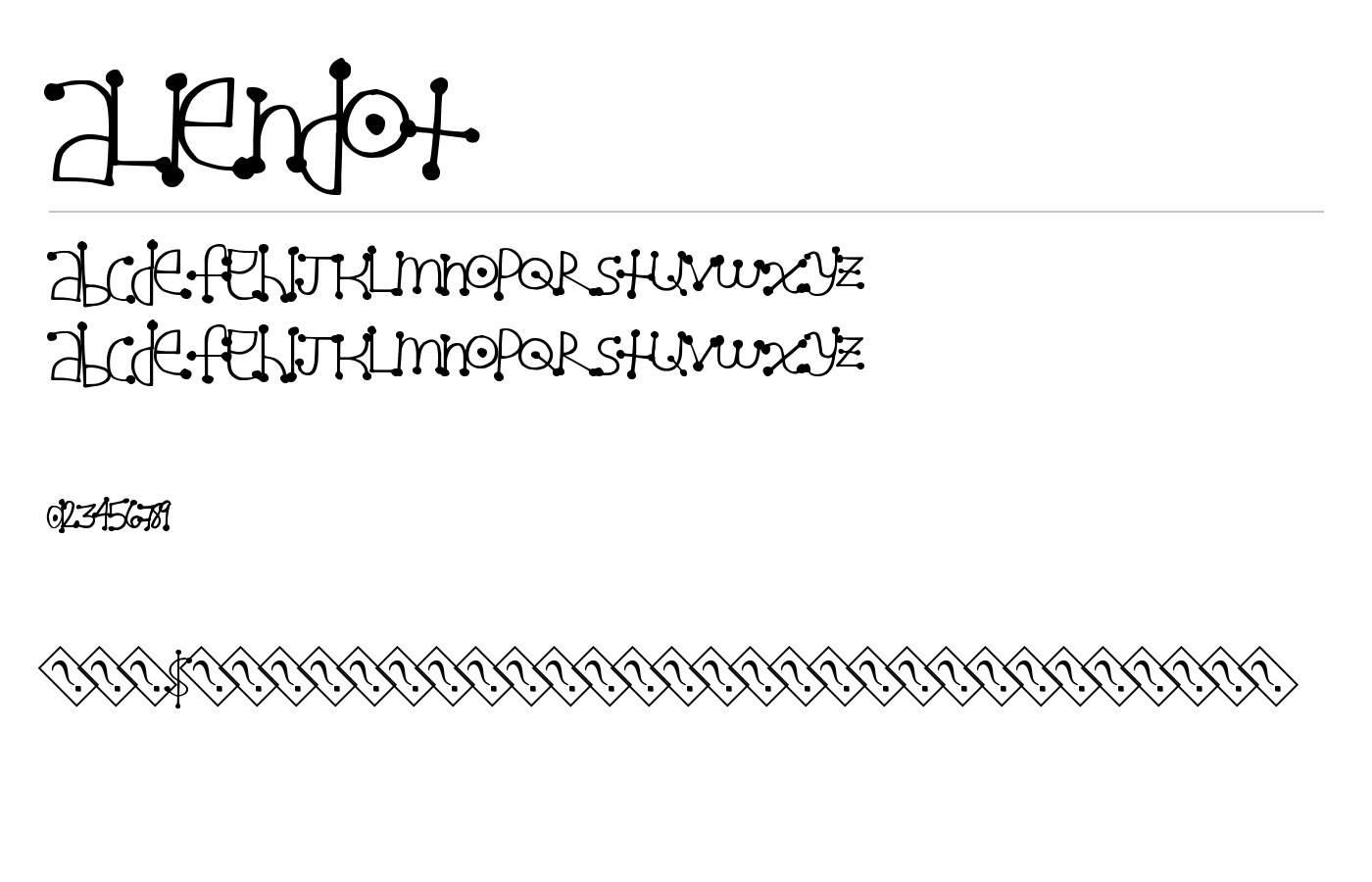 AlienDot Font preview