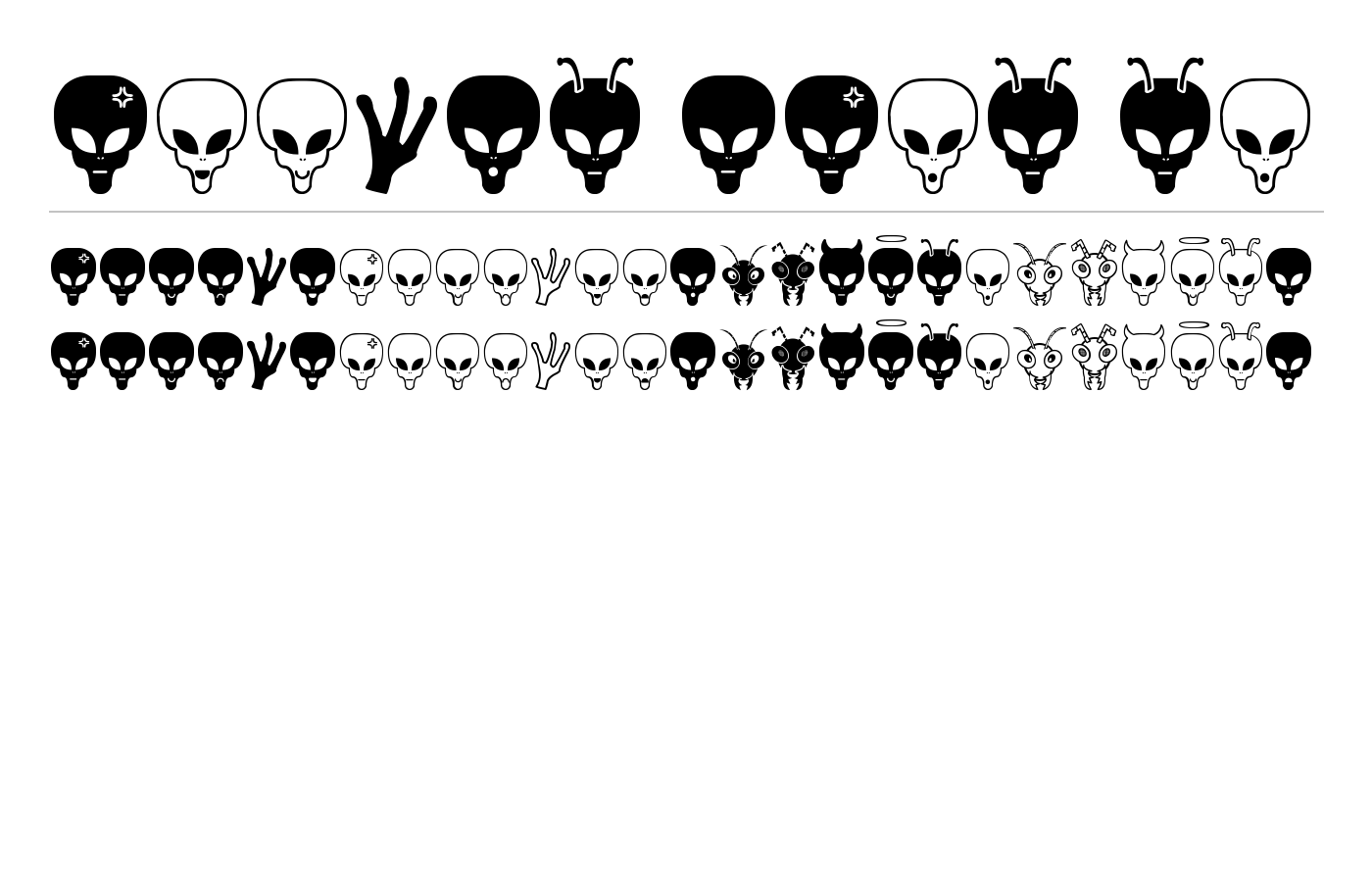 Aliens Bats St Font preview
