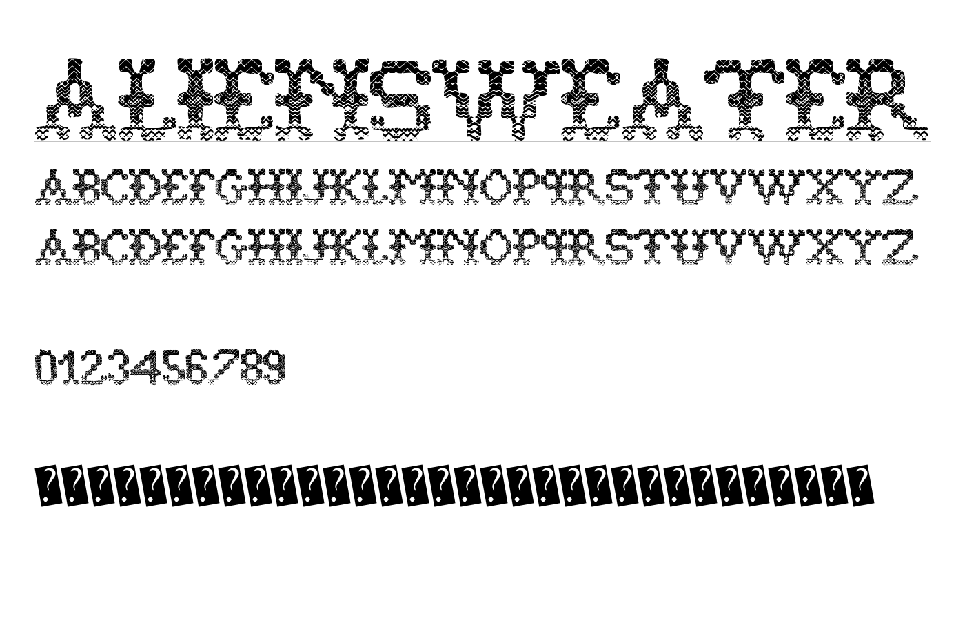 AlienSweater Font preview