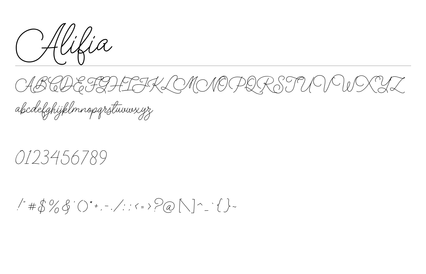 Alifia Font preview