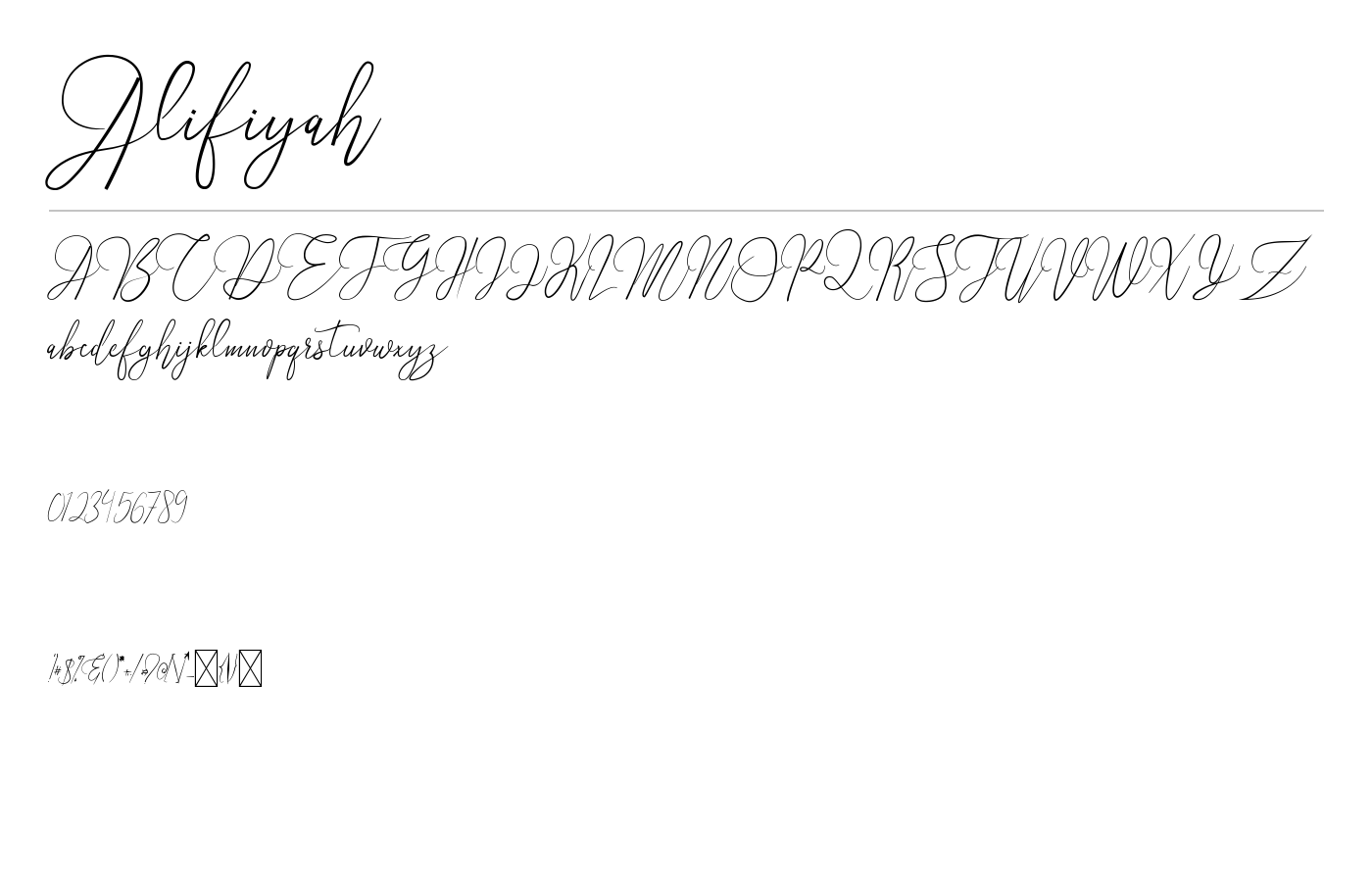Alifiyah Font preview