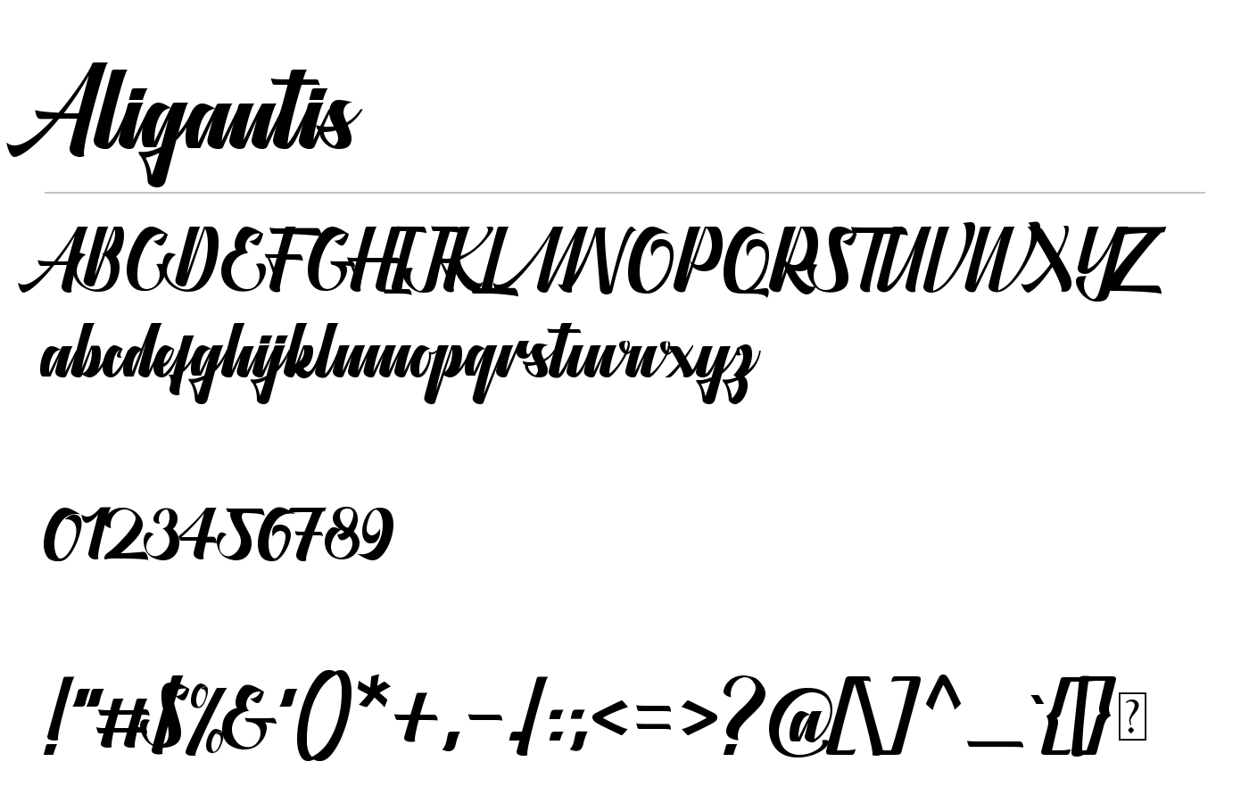 Aligantis Font preview