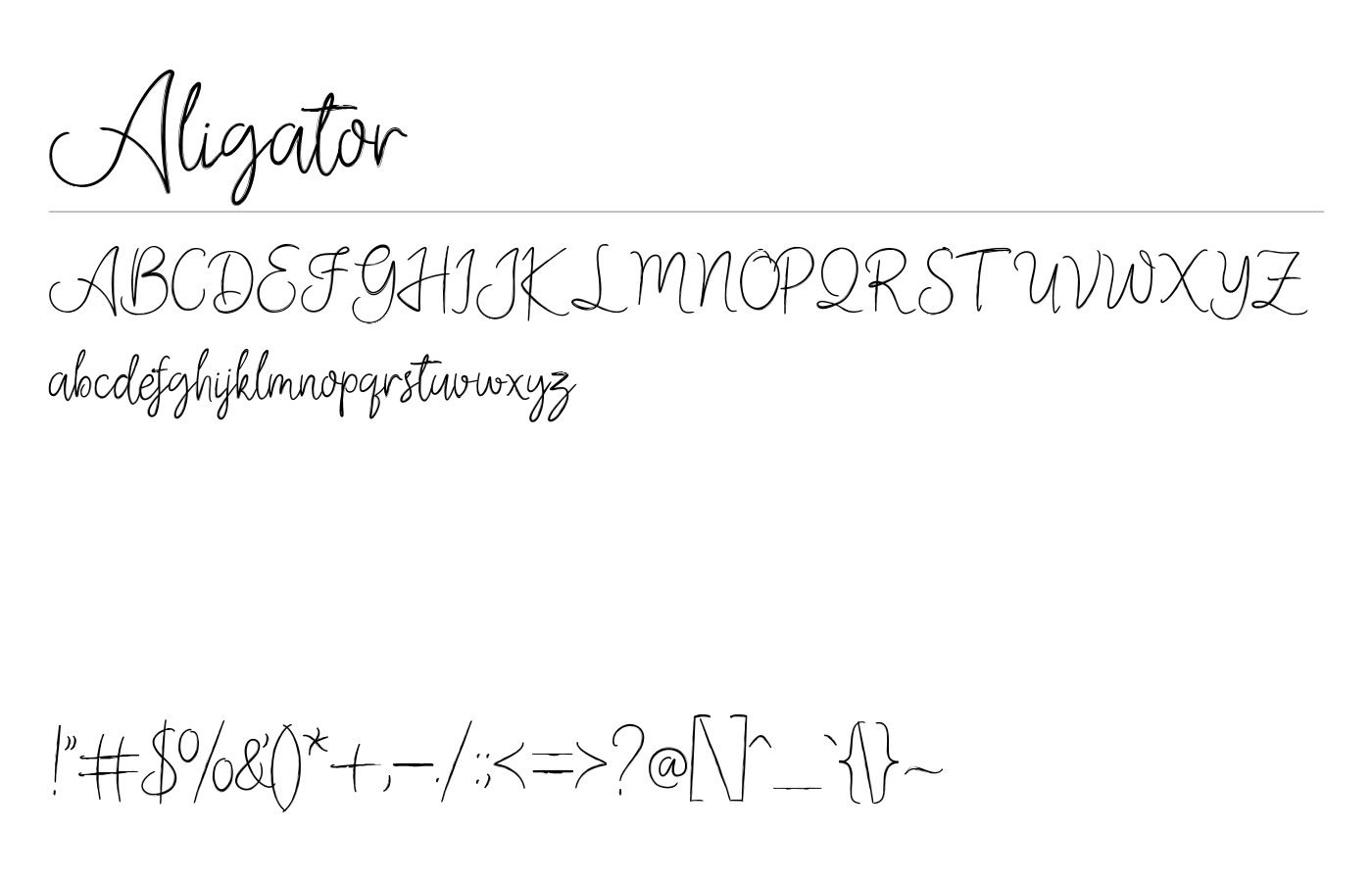 Aligator Font preview