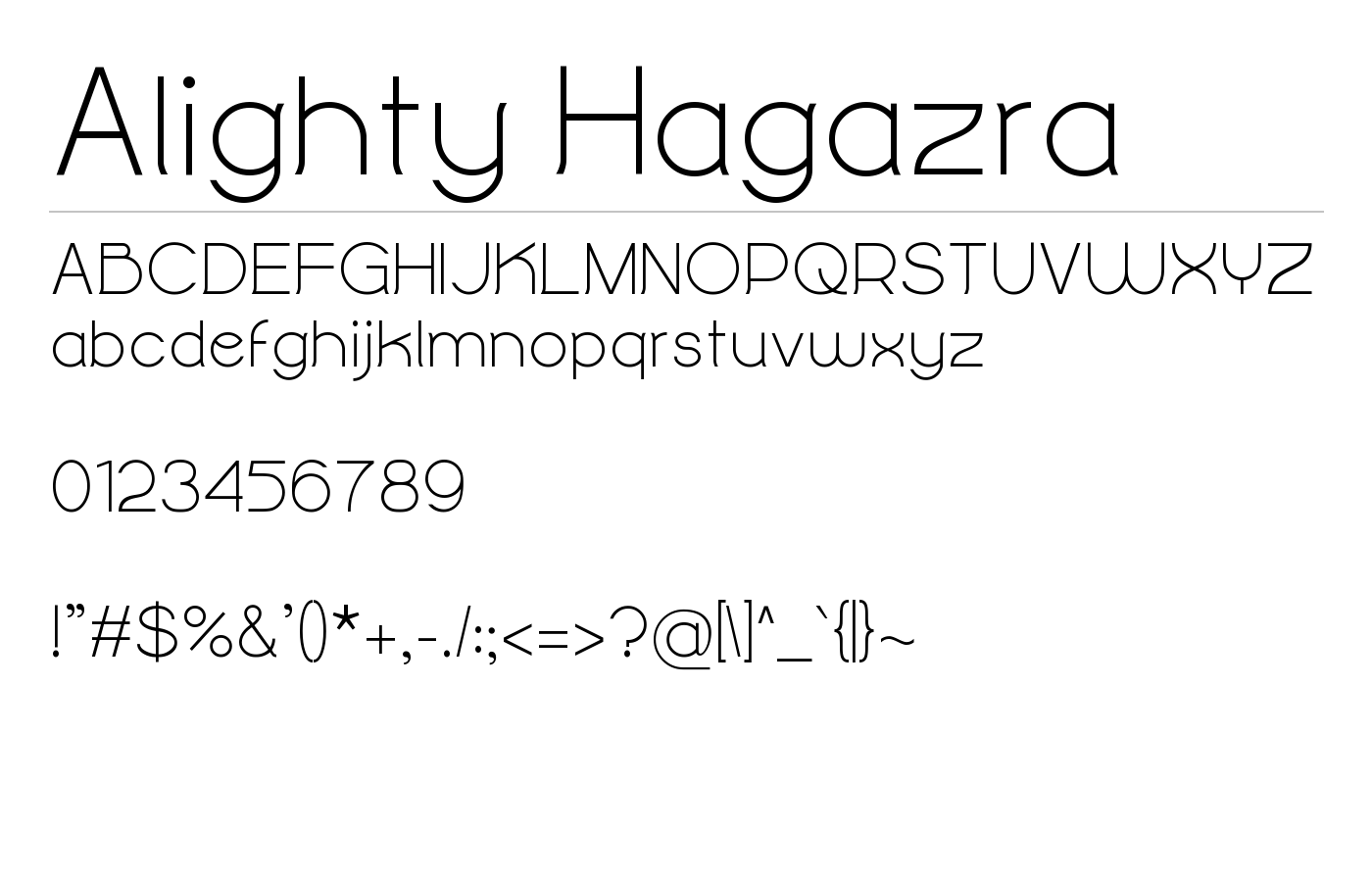 Alighty Nesia Font preview