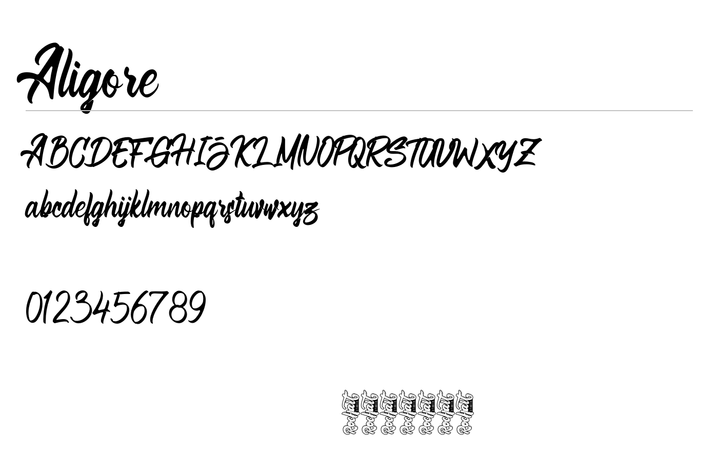 Aligore Font preview