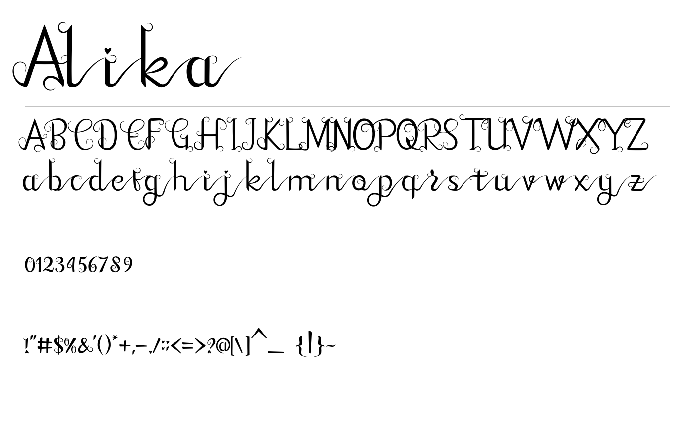 Alika Font preview