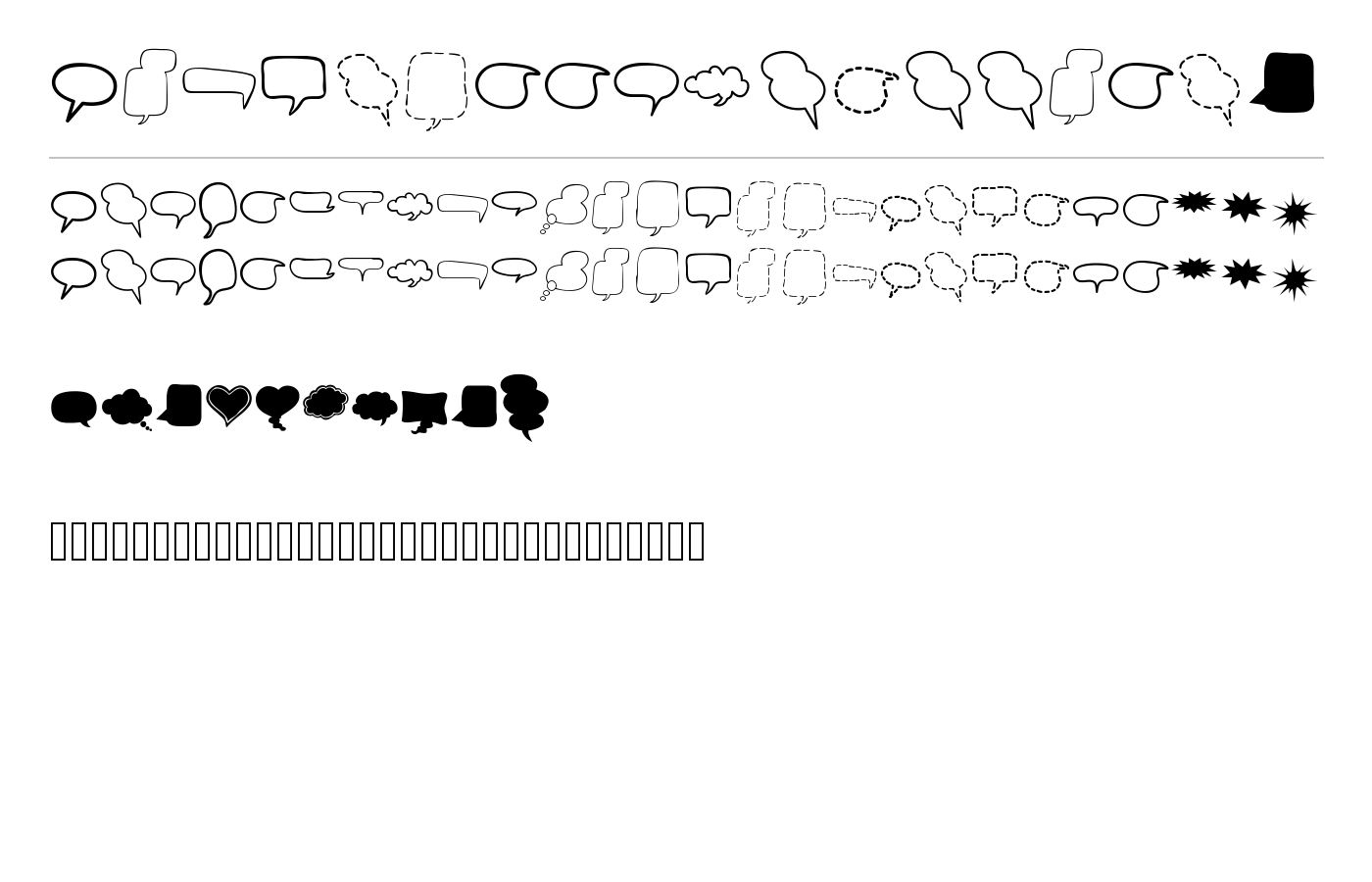 Alin Speech Bubbles 2 Font preview