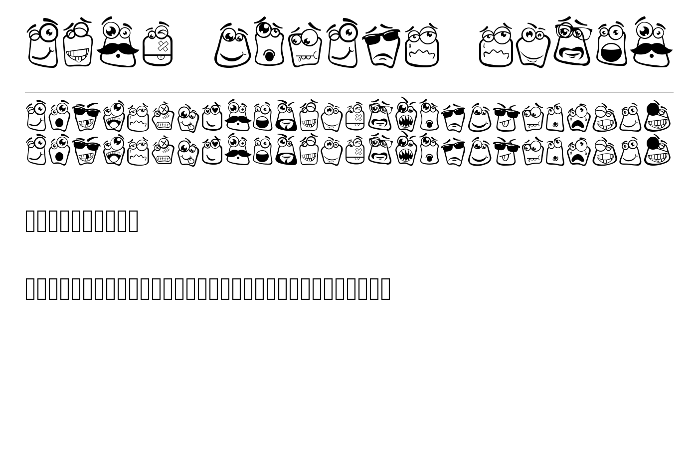 Alin Square Emoji Font preview