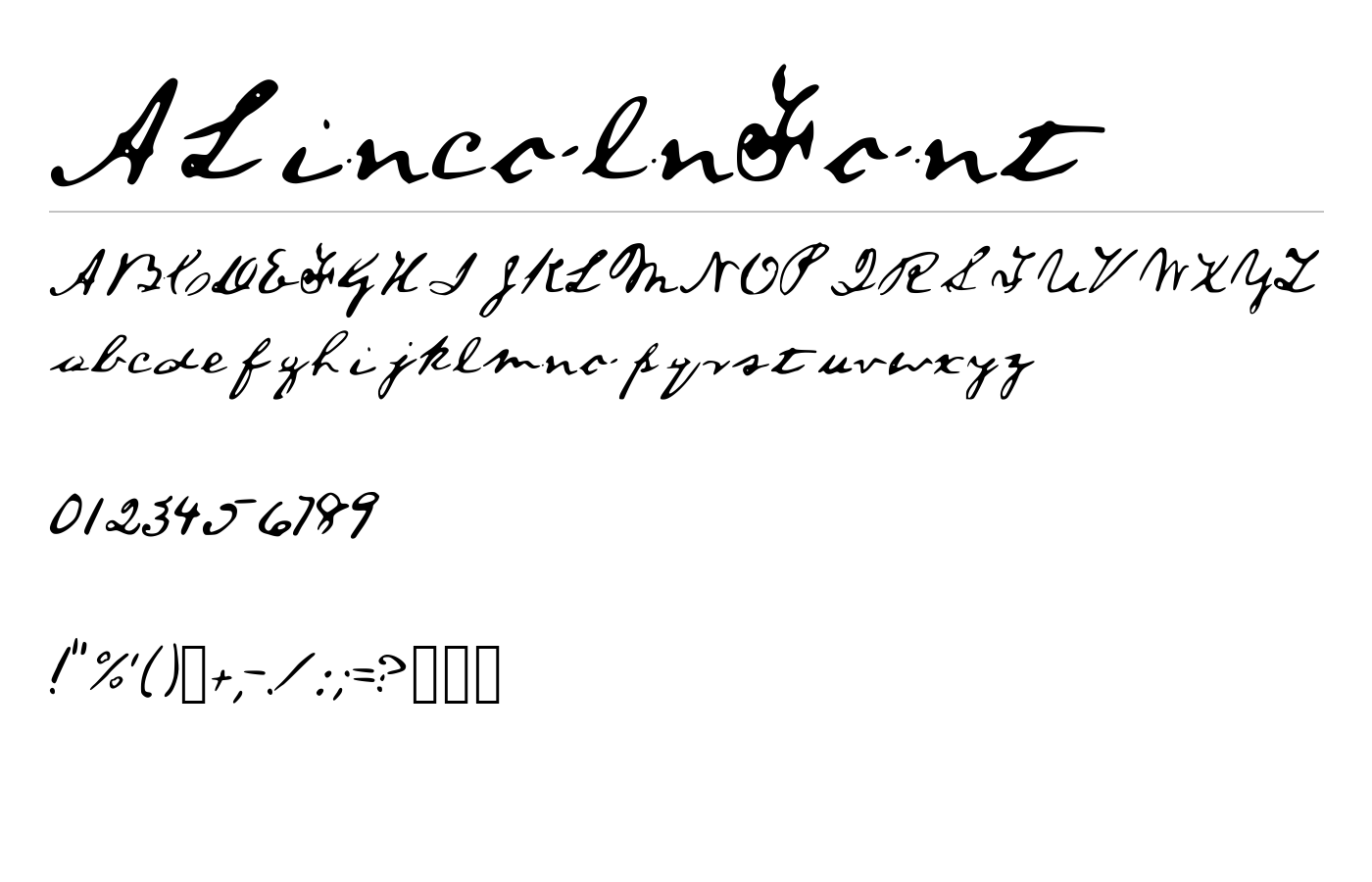 ALincolnFont preview