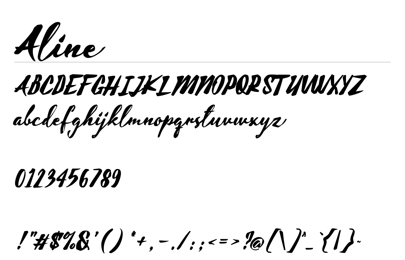Aline Font preview