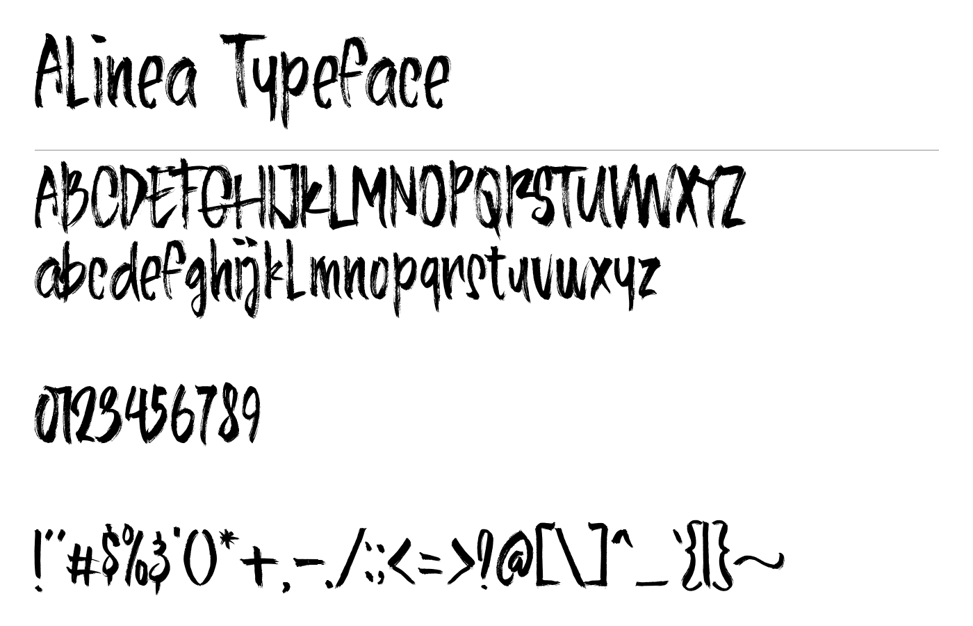 Alinea Typeface Font preview