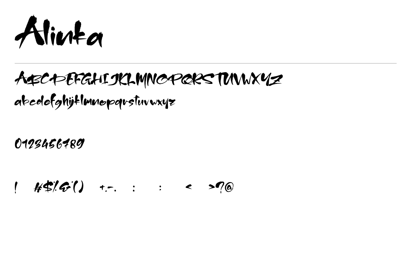 Alinka Font preview