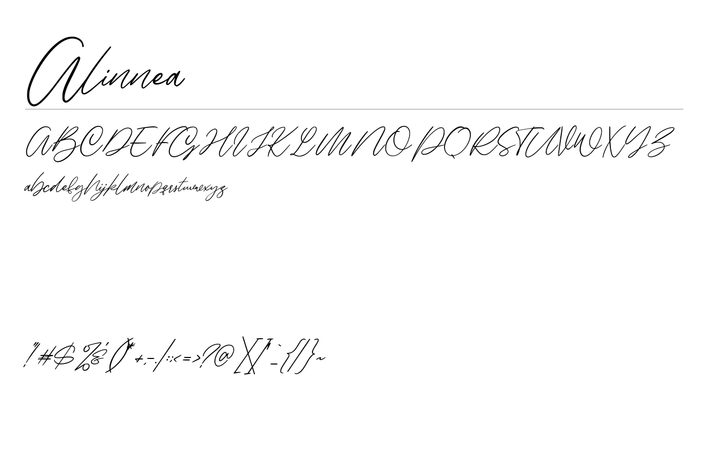 Alinnea Font preview