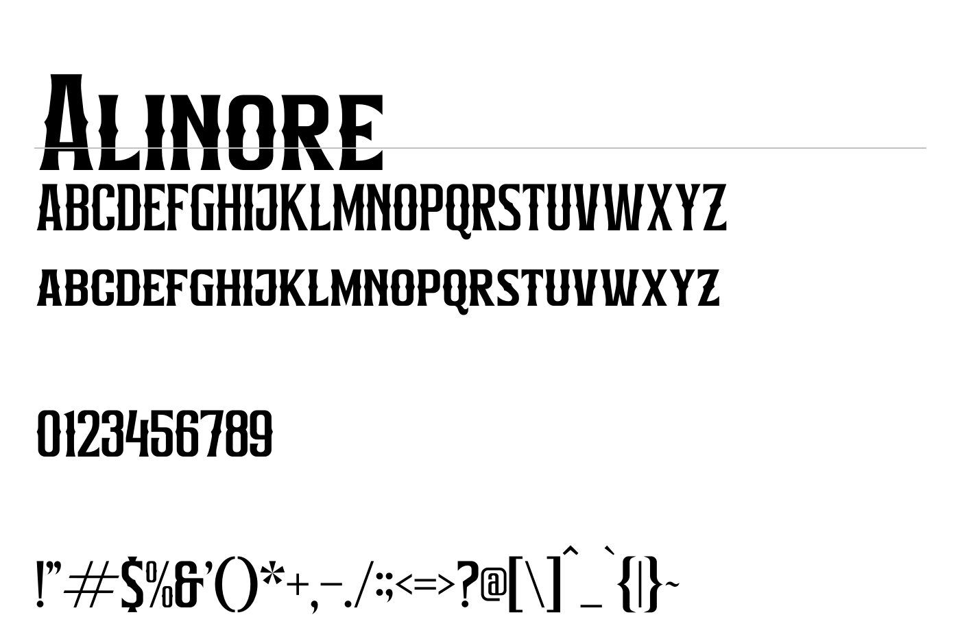 Alinore Font preview