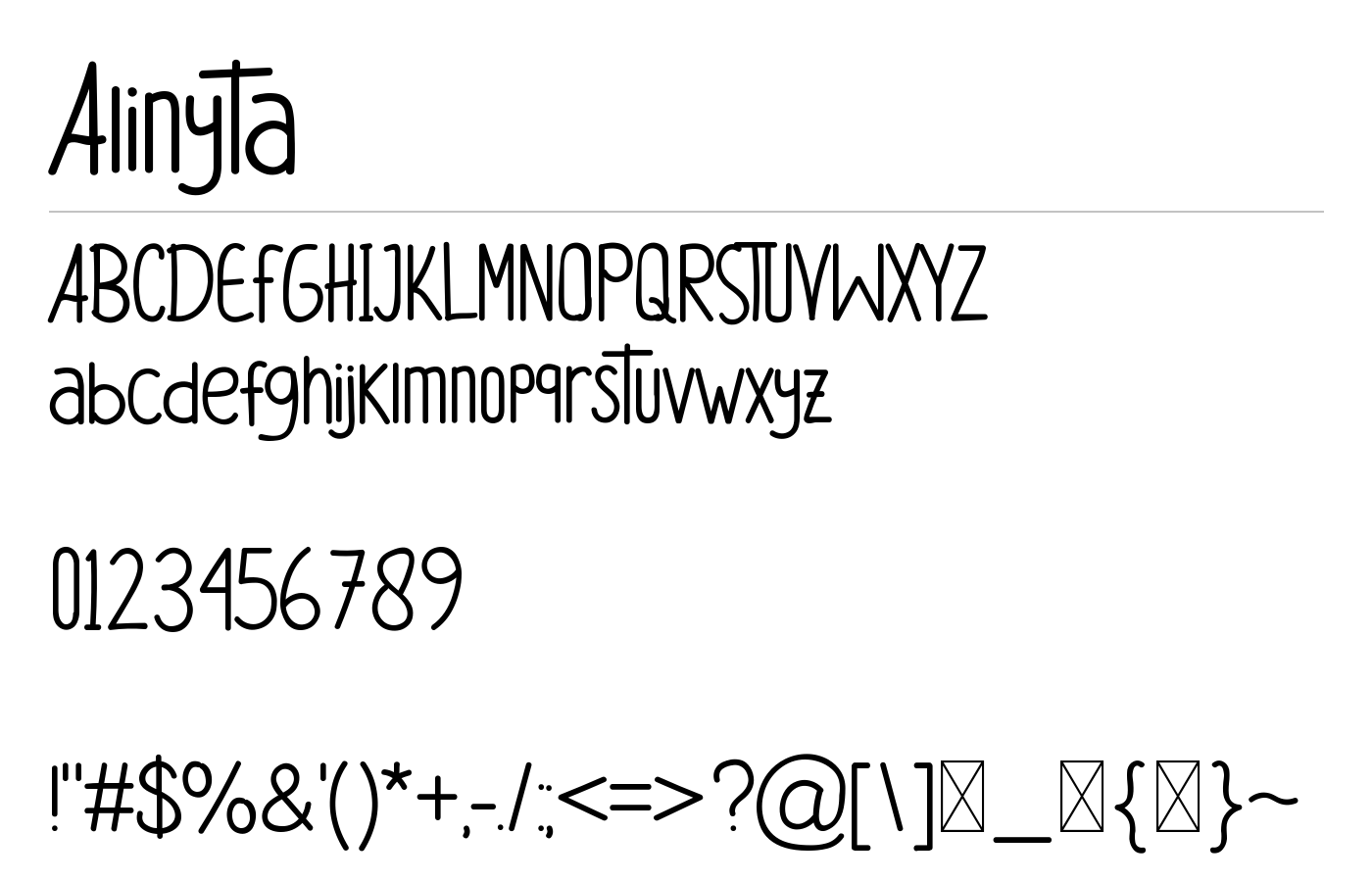 Alinyta Font preview