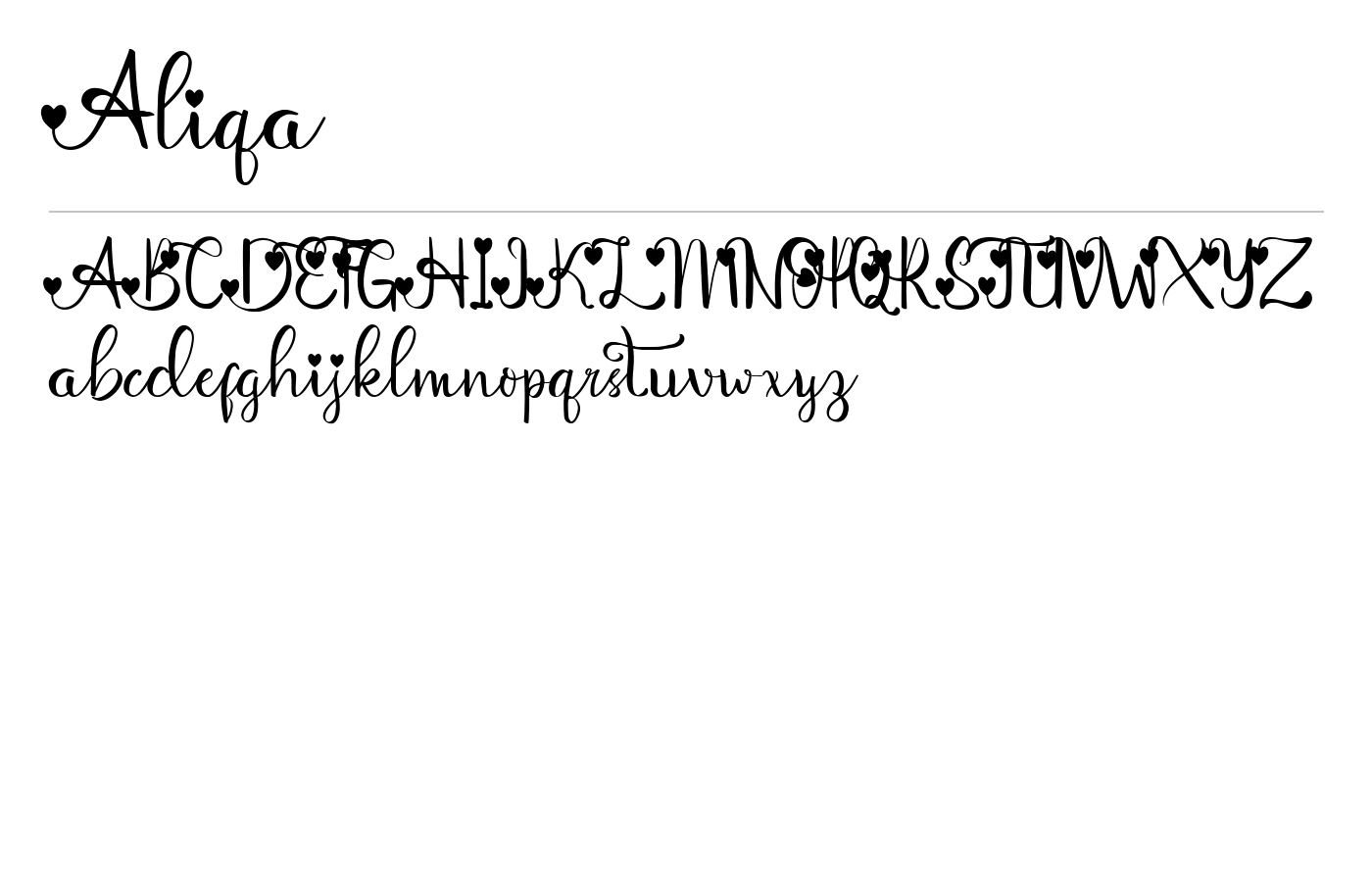 Aliqa Font preview