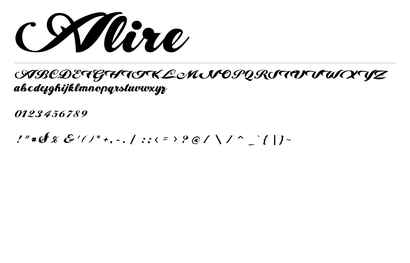 Alire Font preview