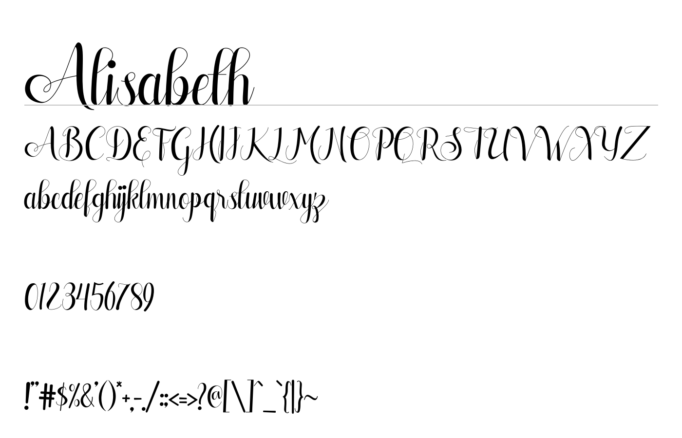 Alisabeth Font preview