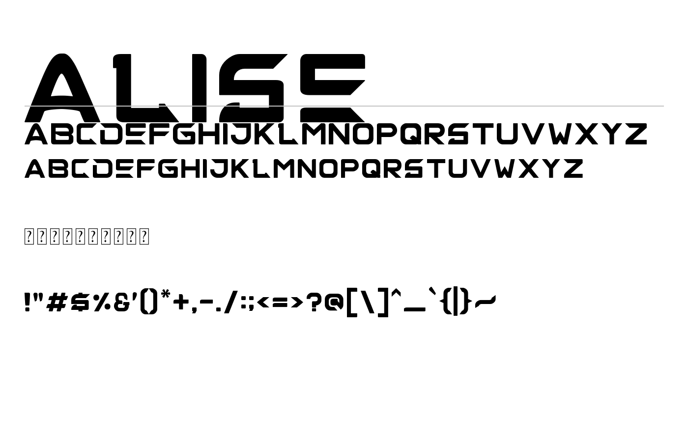 alise Font preview