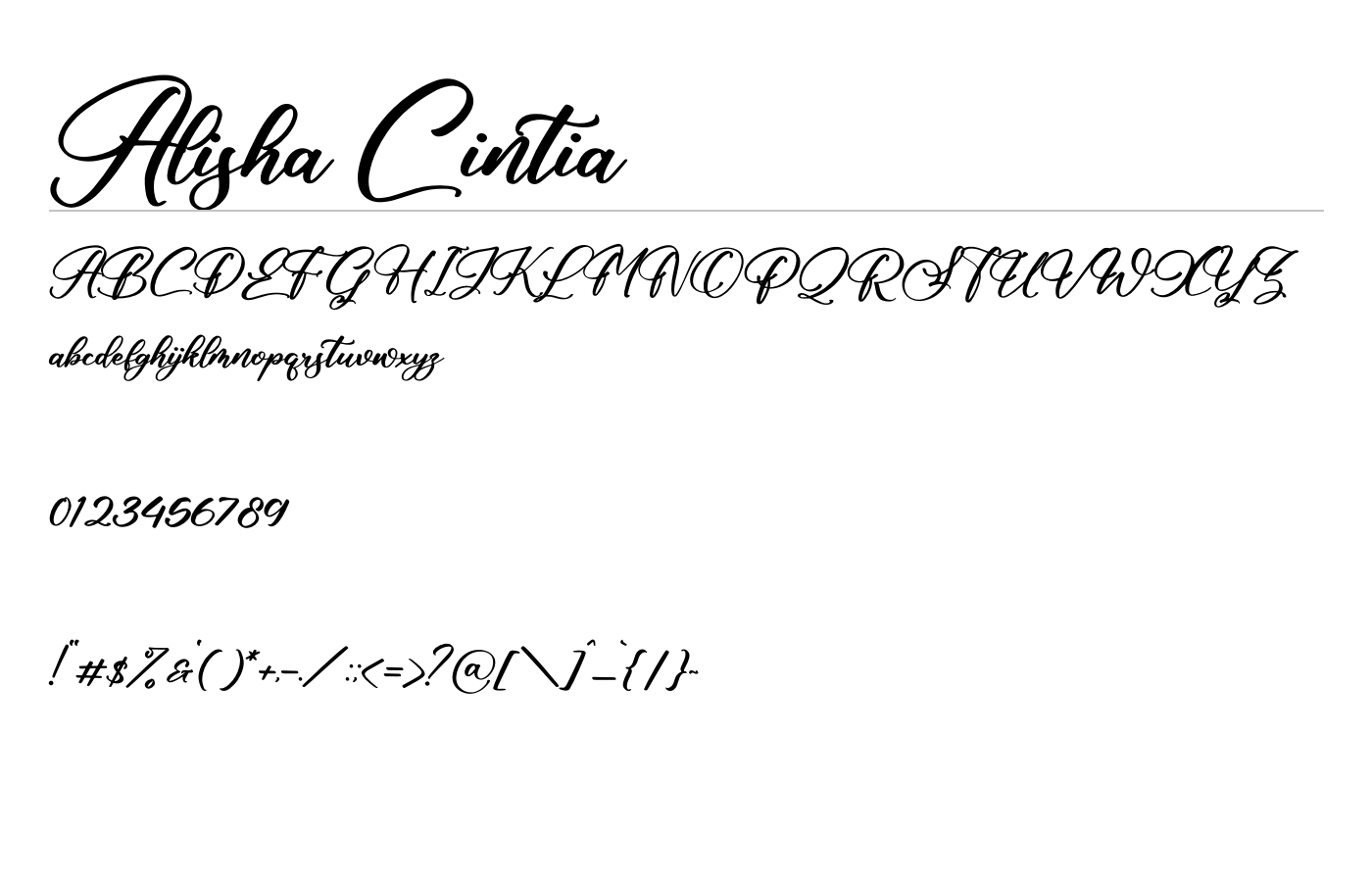 Alisha Cintia Font preview