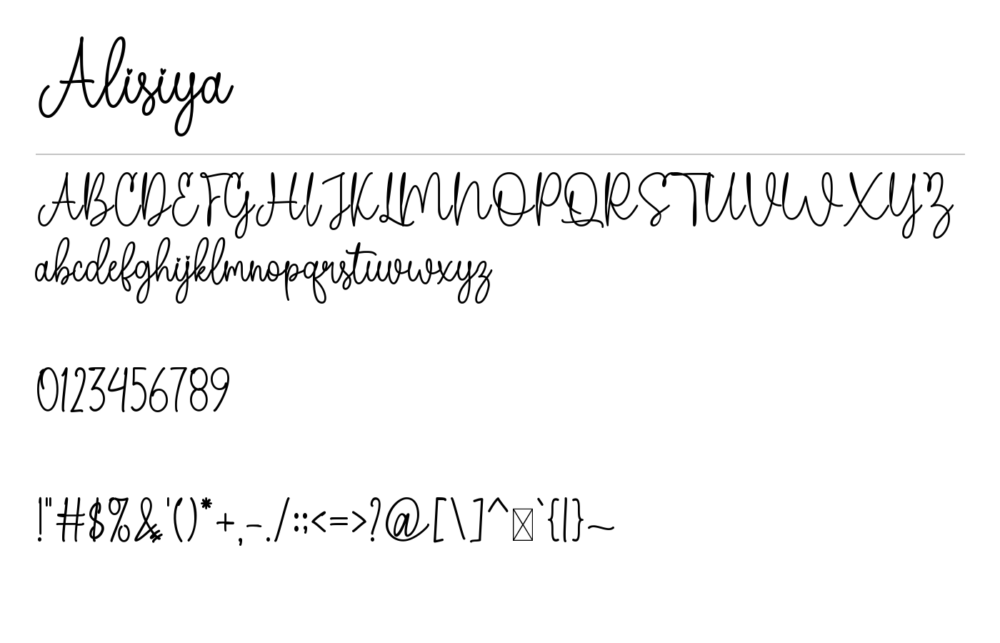 Alisiya Font preview