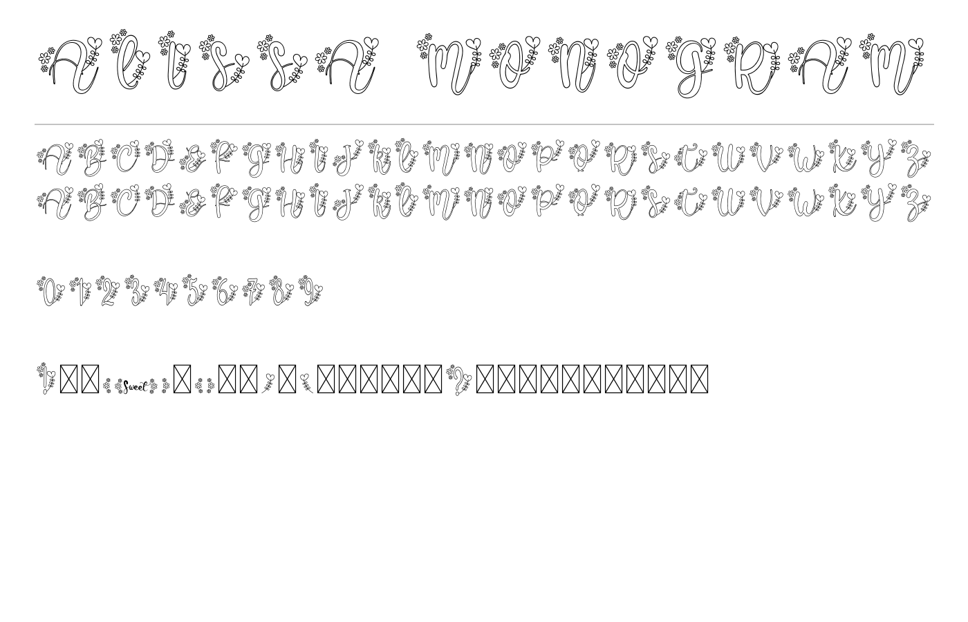 Alissa Monogram Font preview