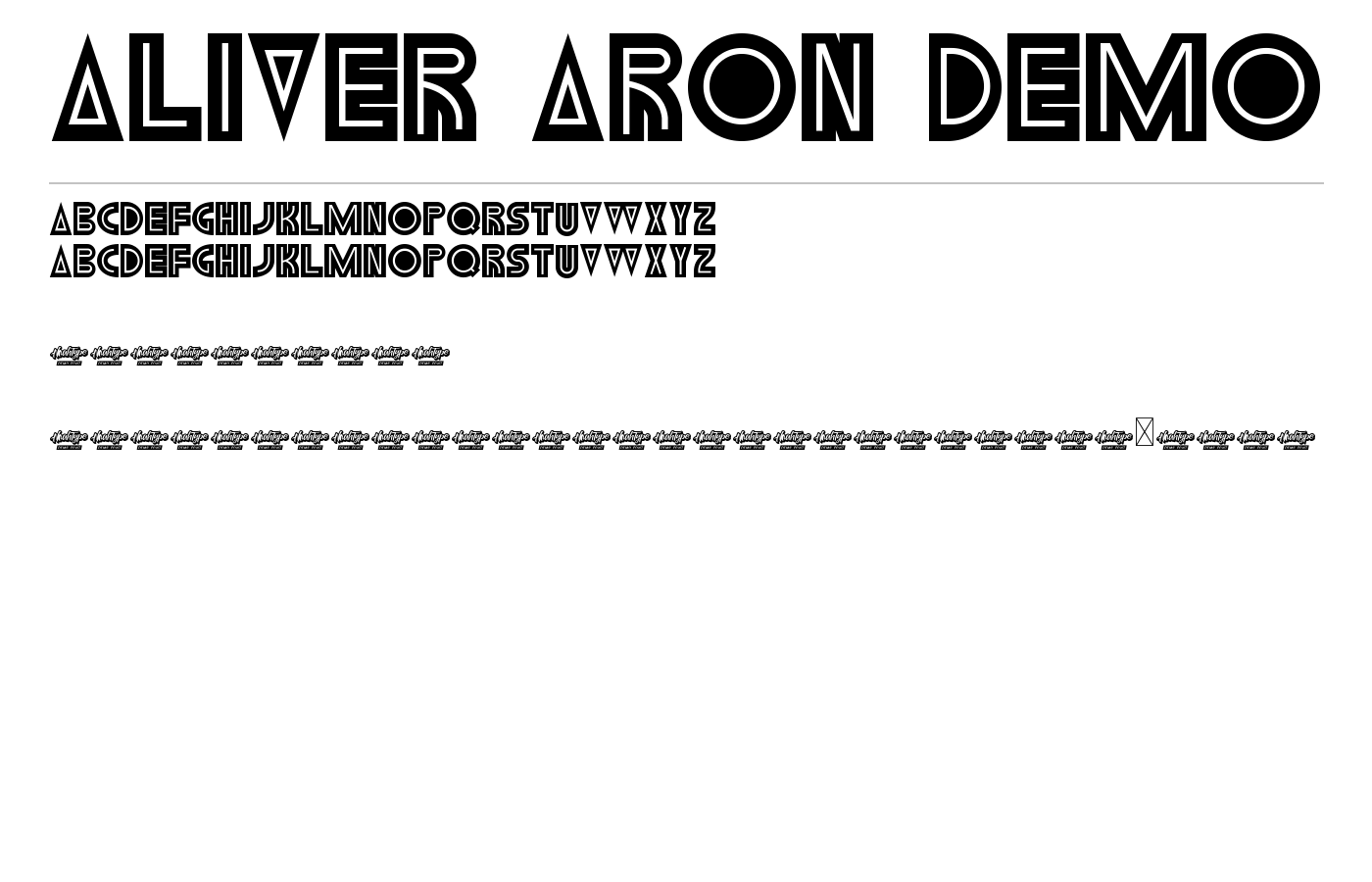 Aliver Aron Demo Font preview