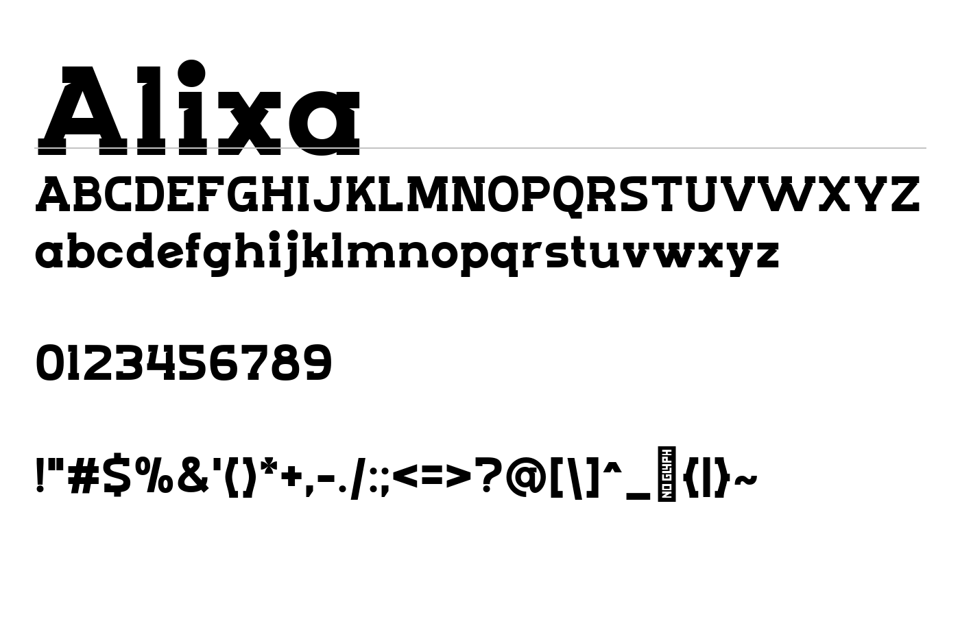 Alixa Font preview
