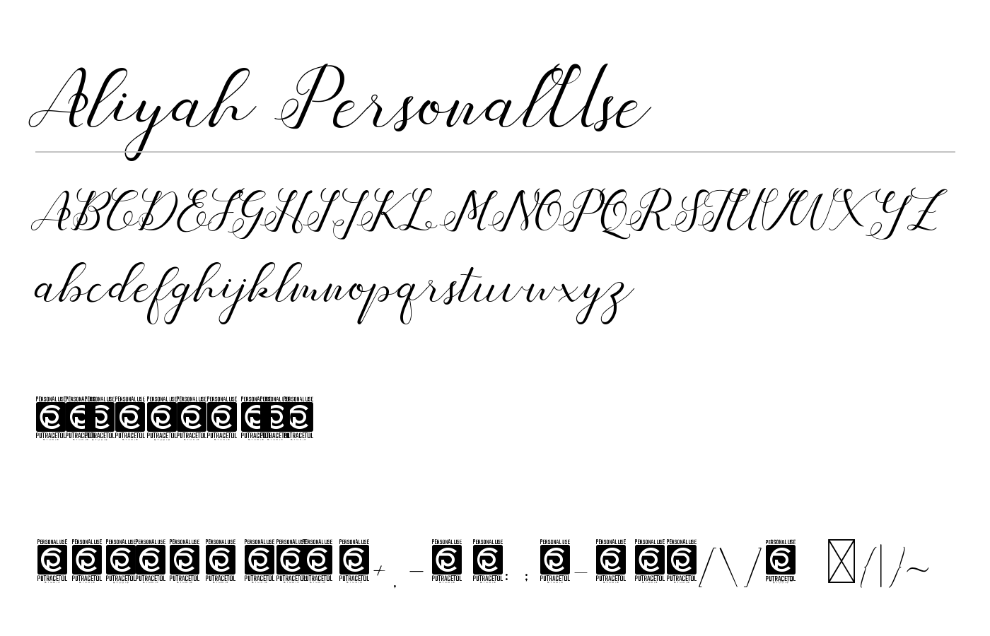 Aliyah Font preview