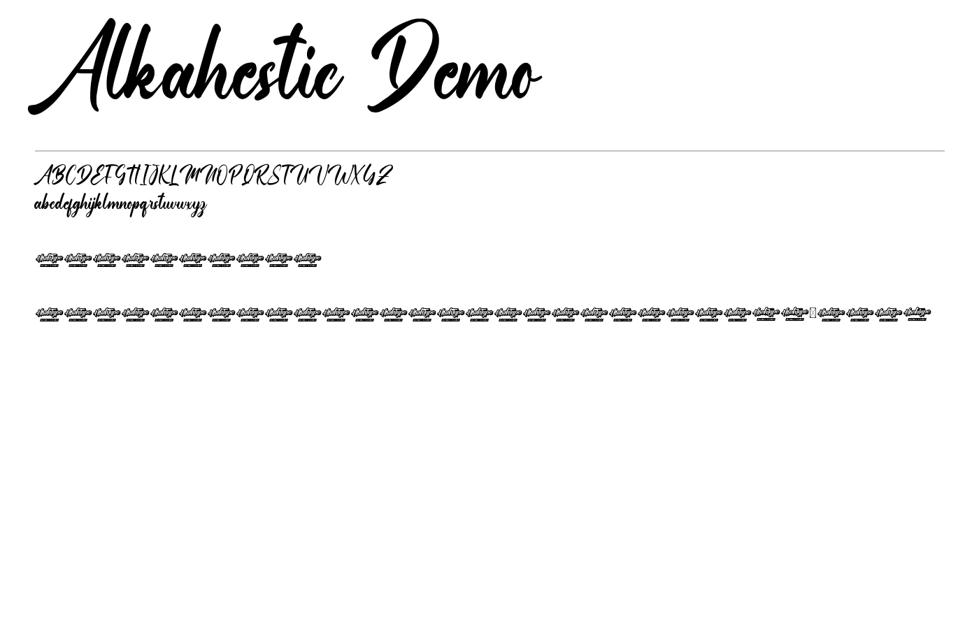 Alkahestic Demo Font preview