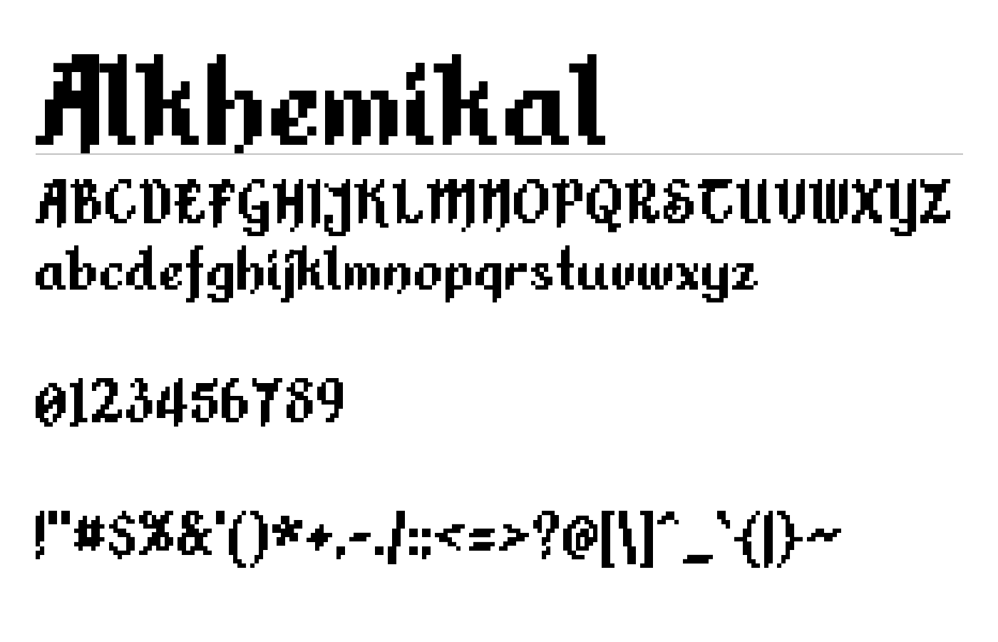 Alkhemikal Font preview