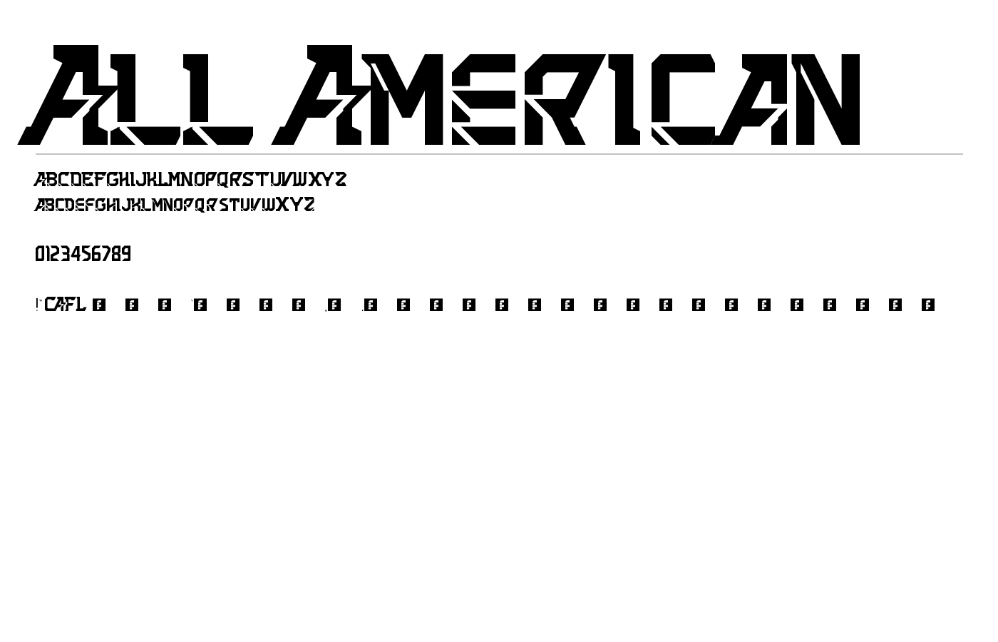 All American Font preview