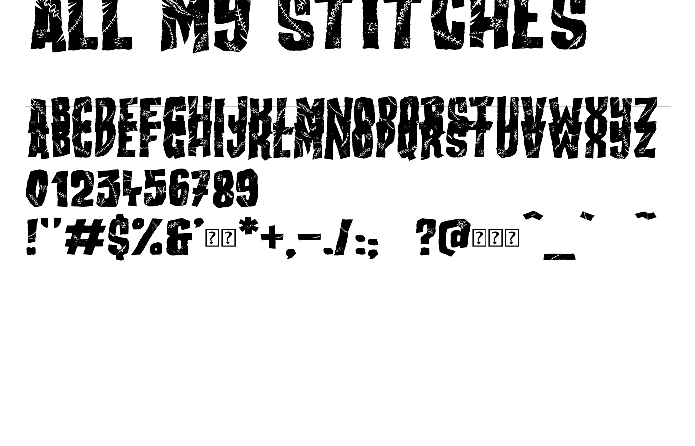 All my Stitches Font preview