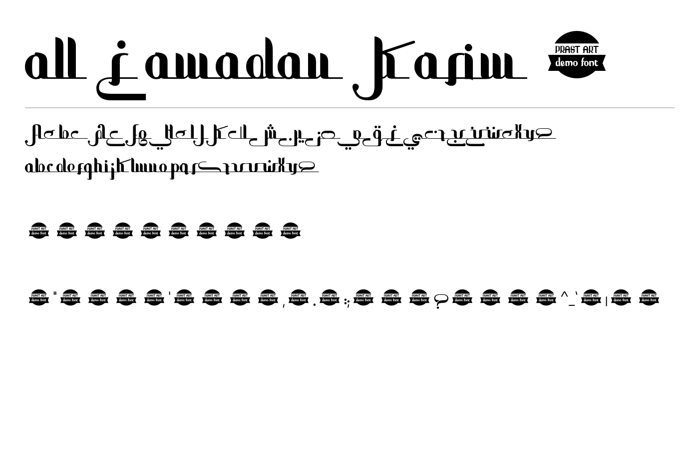 all Ramadan Karim - Font preview