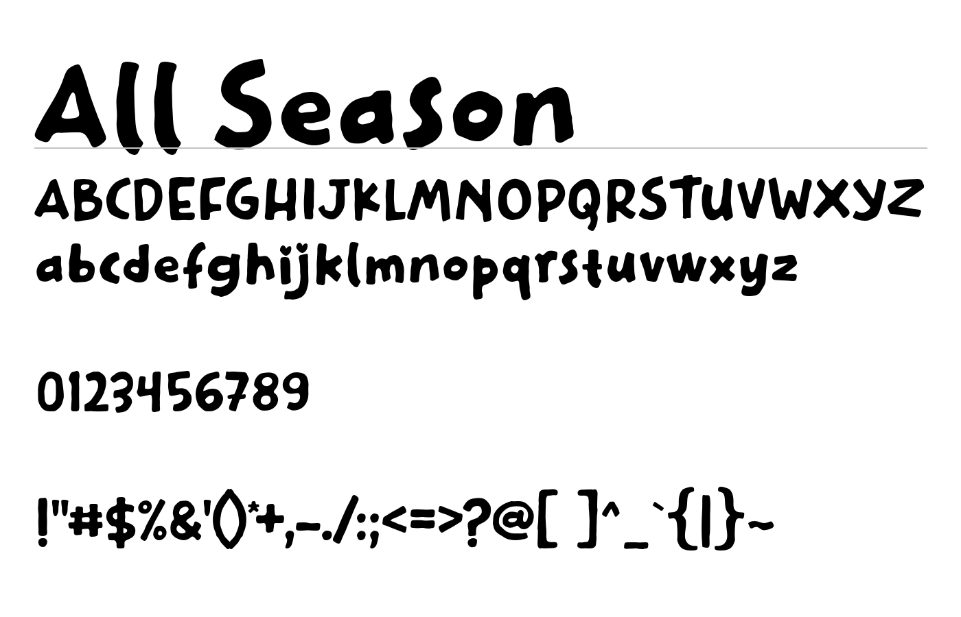 All Season Font preview