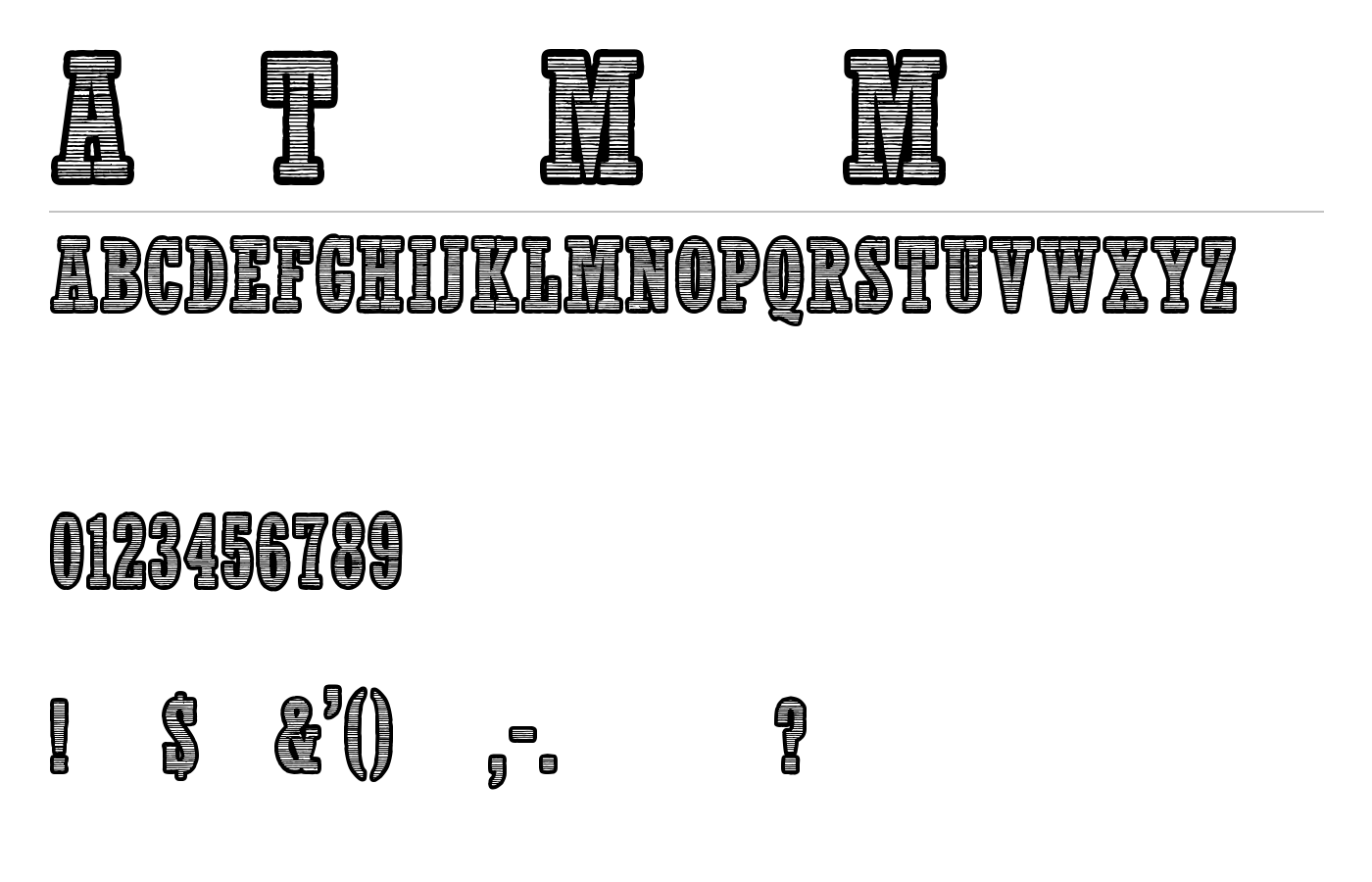 All The Mad Men Font preview